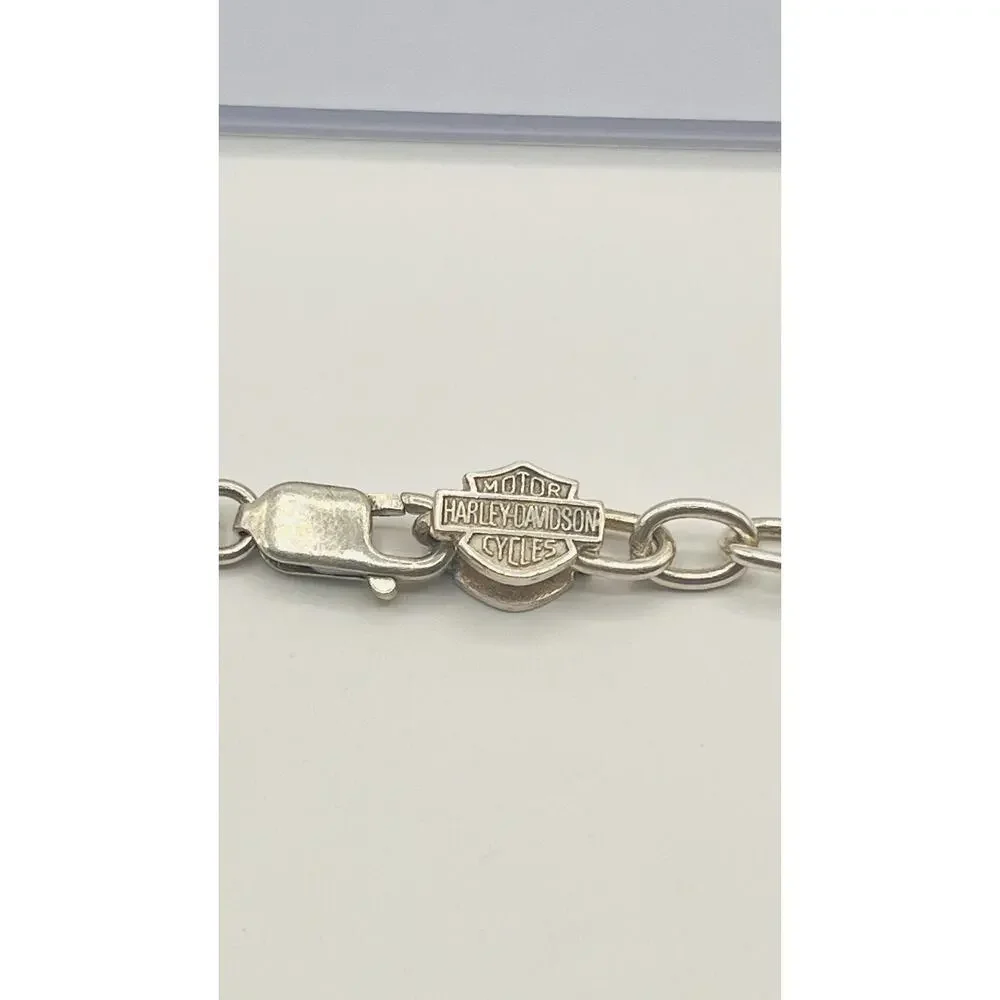 Rare Harley Davidson Sterling Silver 925 MOD Pendant Chain Necklace HDN0104 16